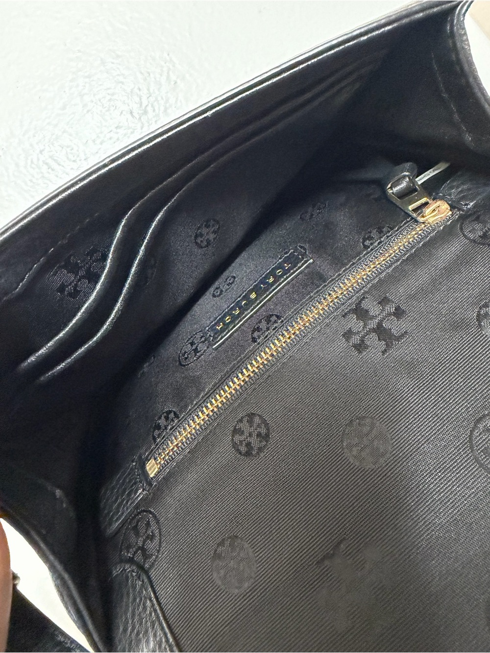 Tory Burch Black Quilted Leather Shoulder Bag with Gold Hardware - Picture 7 of 13